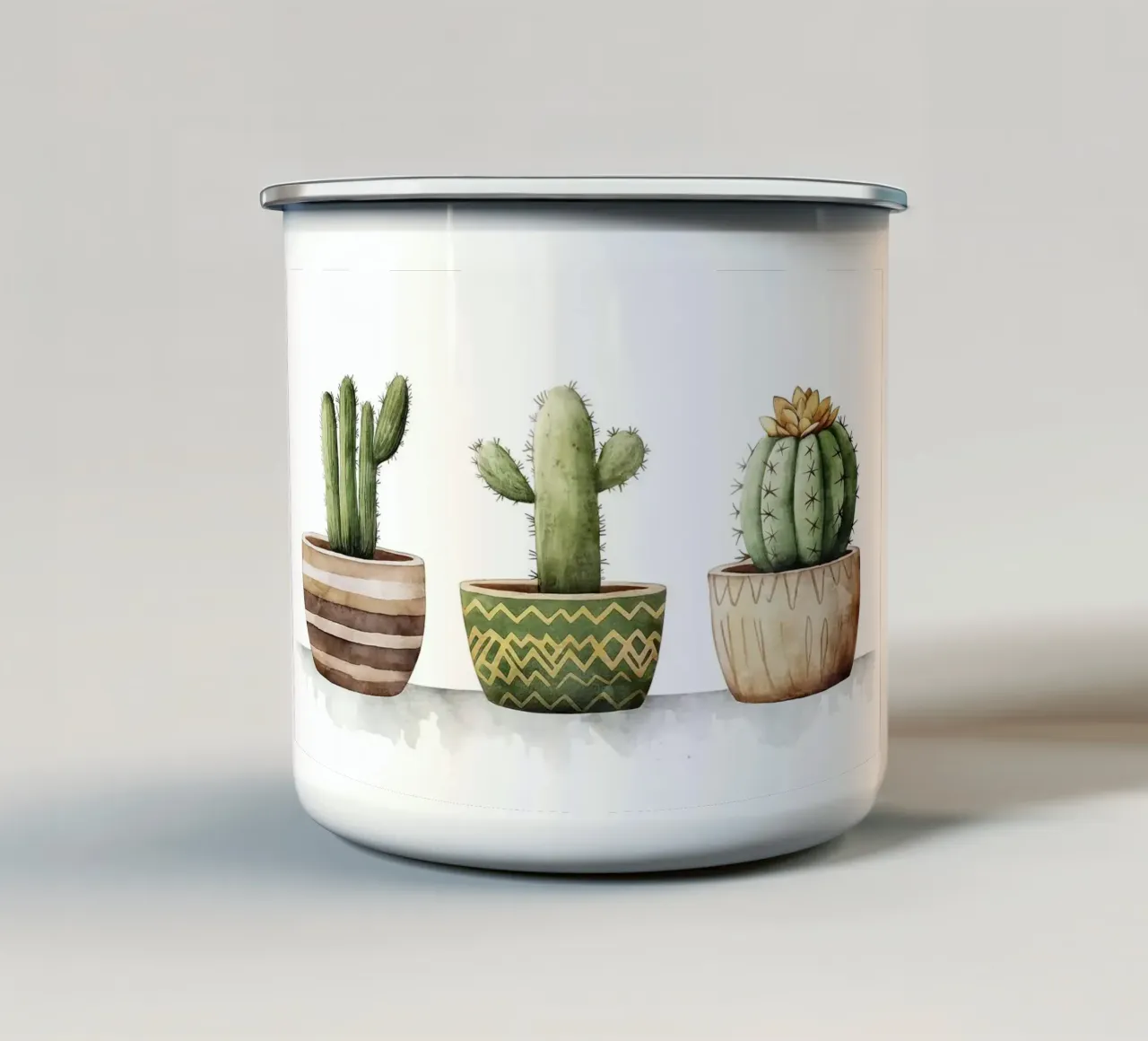 pianta in vaso tazza in smalto da Kevin Walters