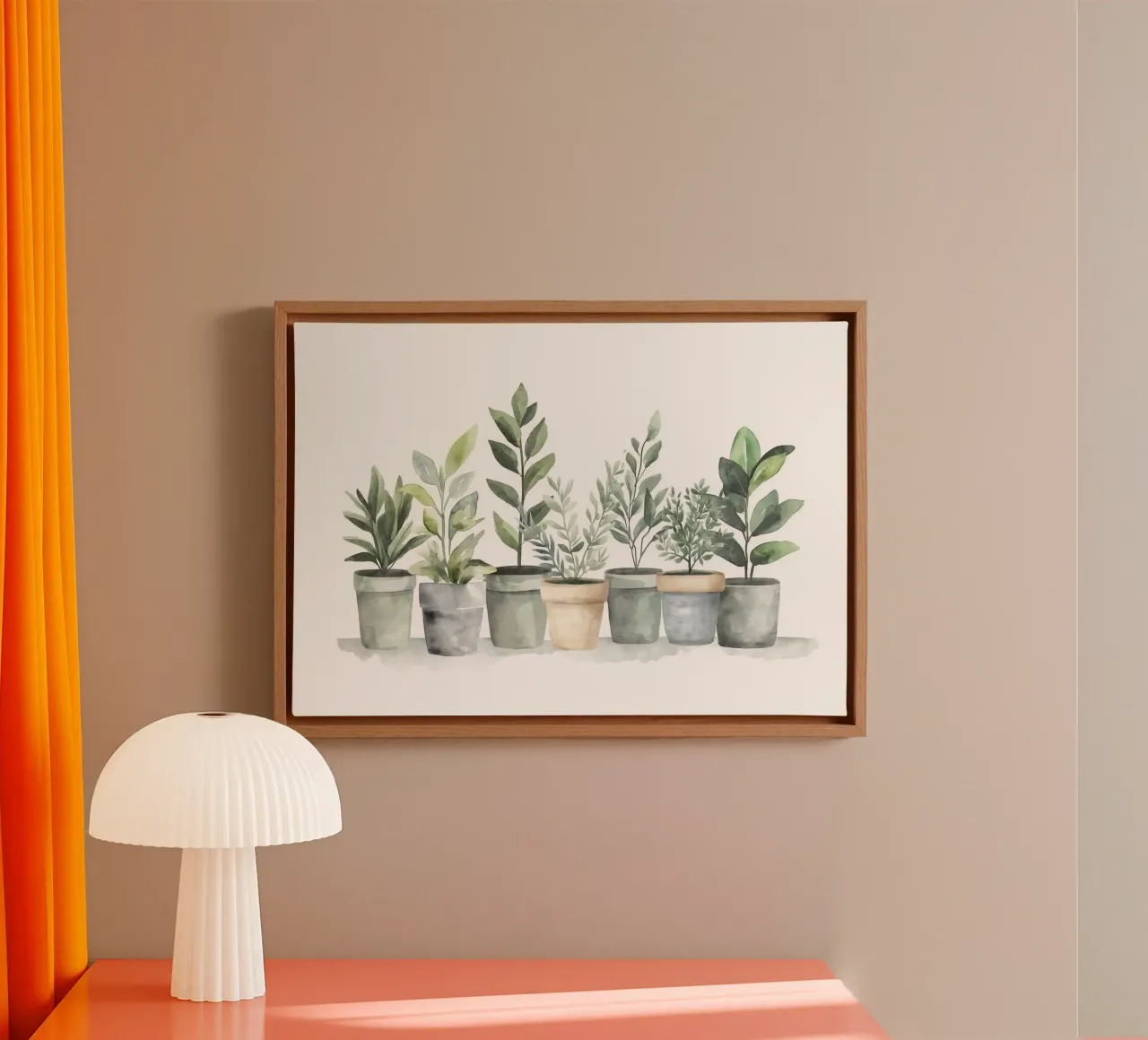piante in vaso tela con Cornice a cassetta da Kevin Walters