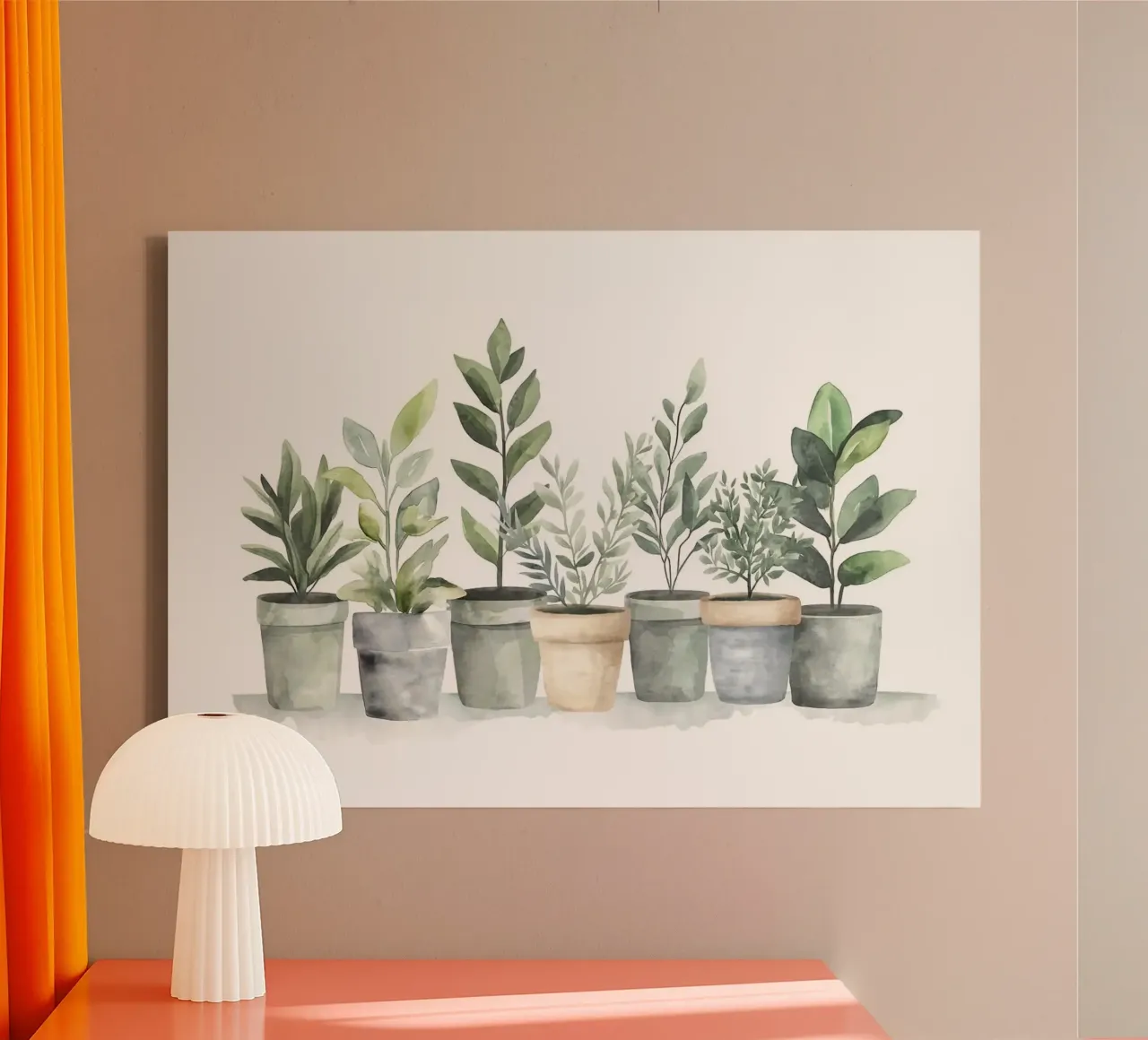 piante in vaso tela con Cornice a cassetta da Kevin Walters