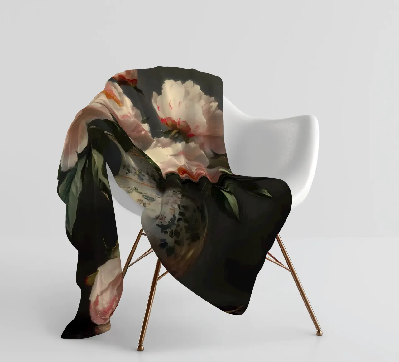 Fleurs anciennes dans un vase plaid polaire de IamHomeStudio
