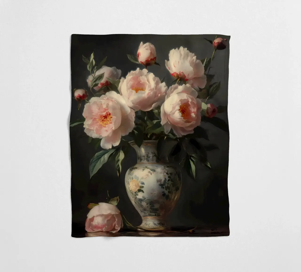 Fleurs anciennes dans un vase plaid polaire de IamHomeStudio