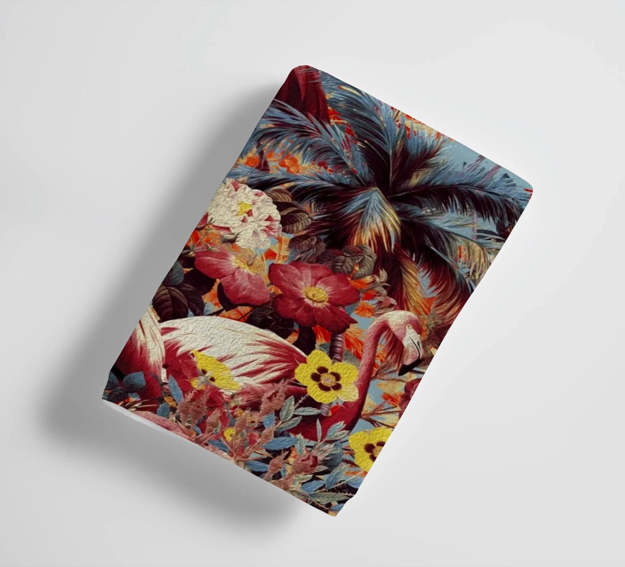 Flamingos and Floral Pattern serviette de bain de burcukorkmazyurek