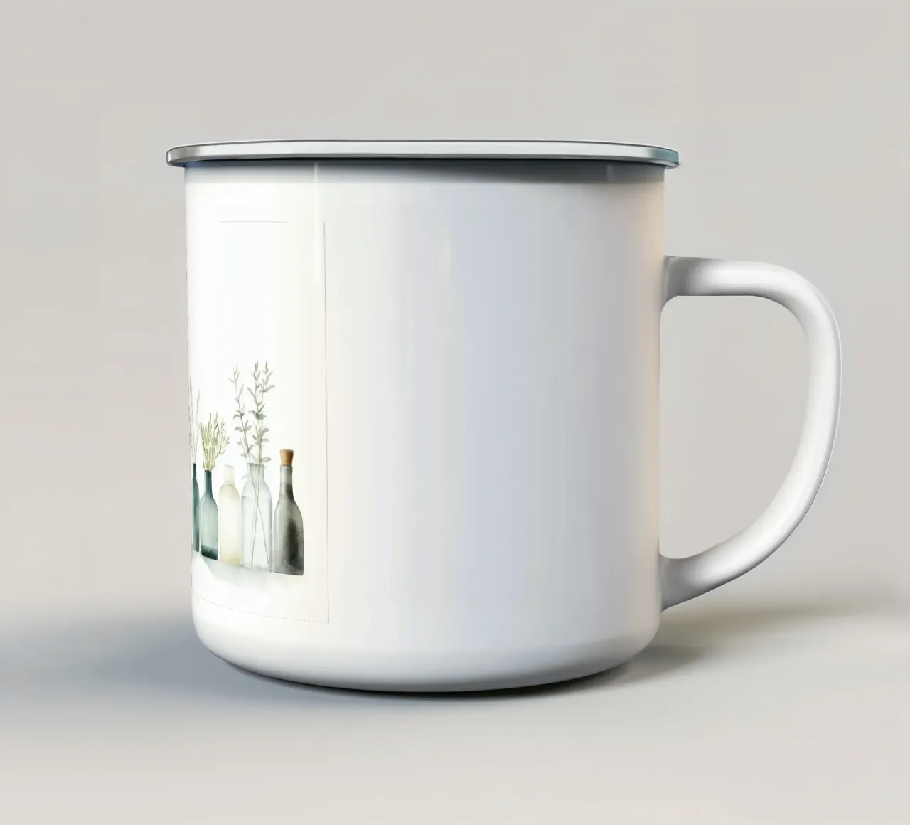 vases leaves enamel mug by Kevin Walters