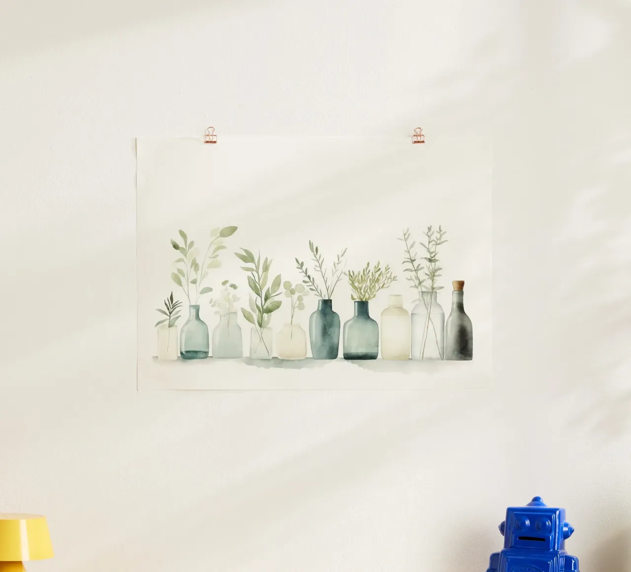 vasi foglie poster con telaio in alluminio da Kevin Walters