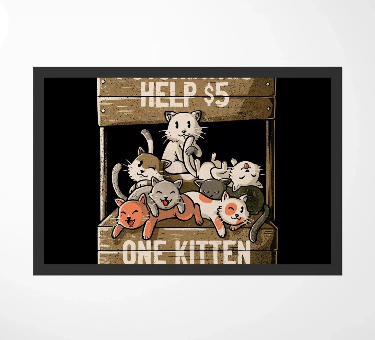 One Kitten Per Person doormat by Tobe Fonseca