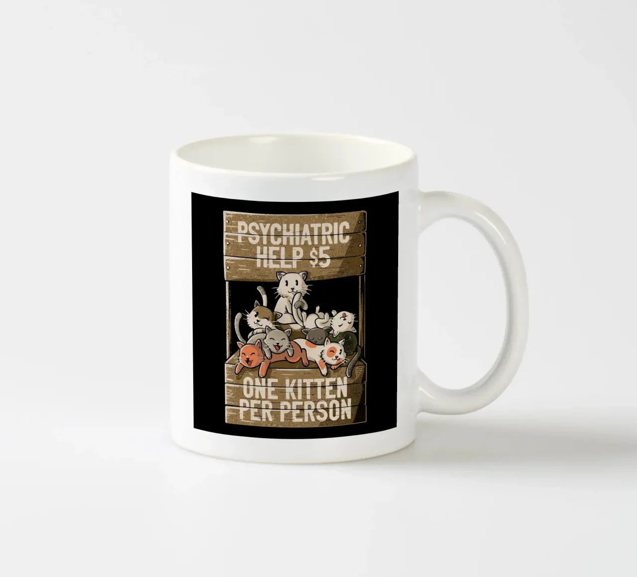 One Kitten Per Person tazza in ceramica da Tobe Fonseca