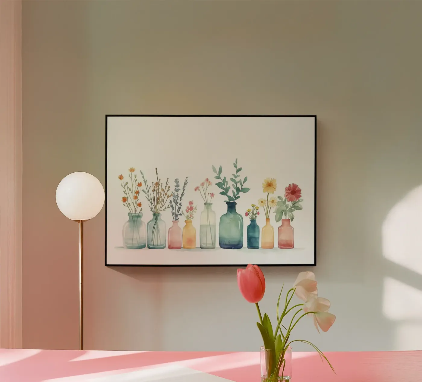 flowers jars acrylic glass by Kevin Walters