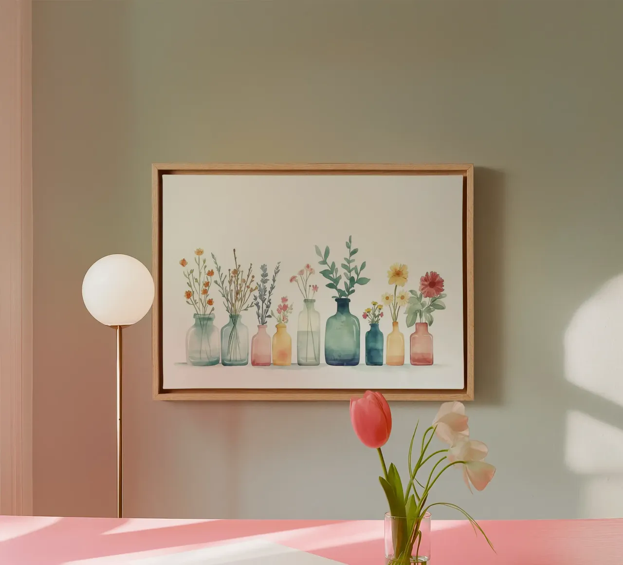 bloempotten canvas met Baklijst van Kevin Walters