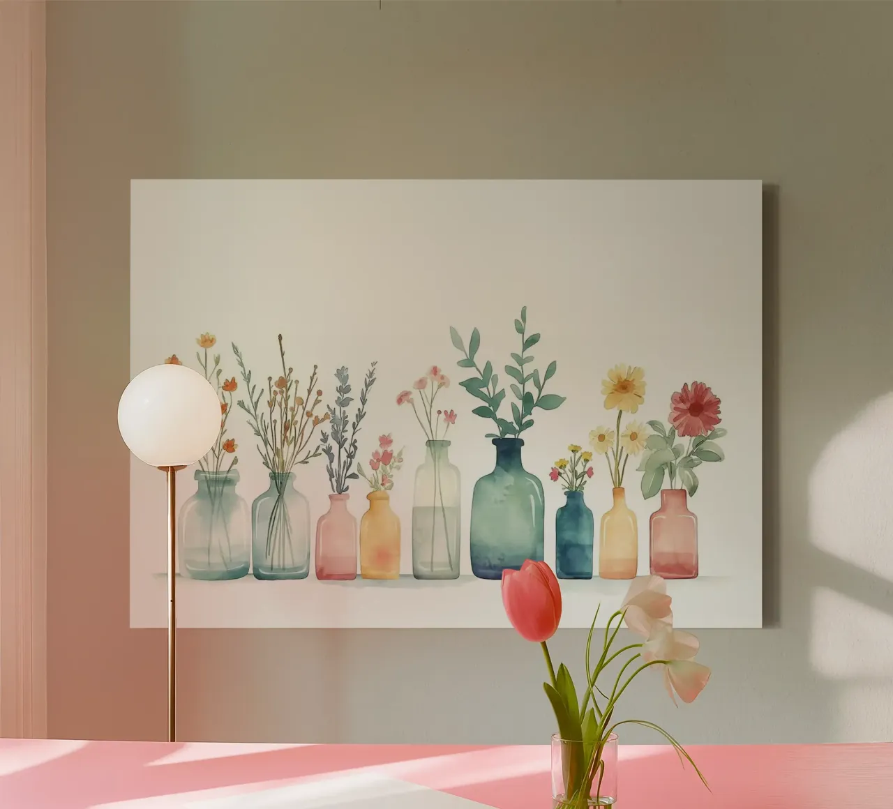 bloempotten canvas met Baklijst van Kevin Walters