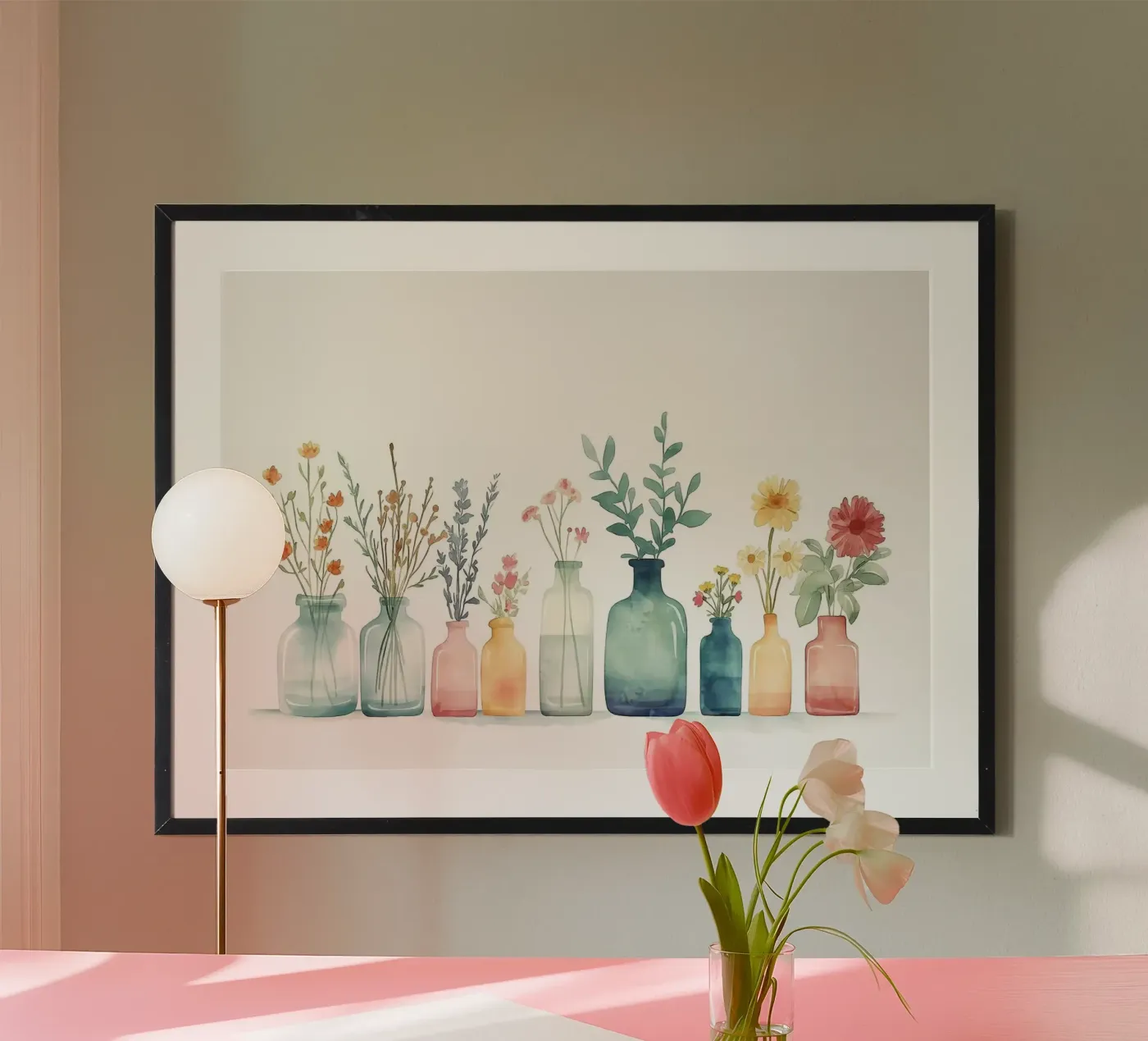 flowers jars poster by Kevin Walters