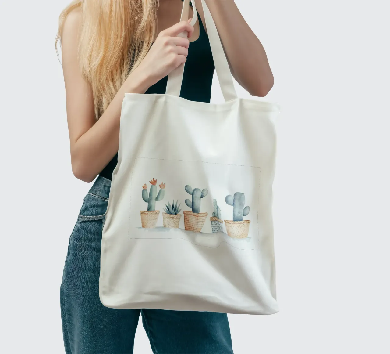 cactus succulent tote bag by Kevin Walters