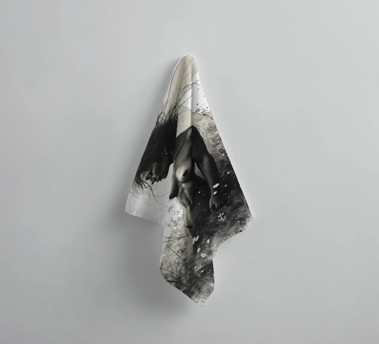Ashen Bloom towel by Dustlight Atelier