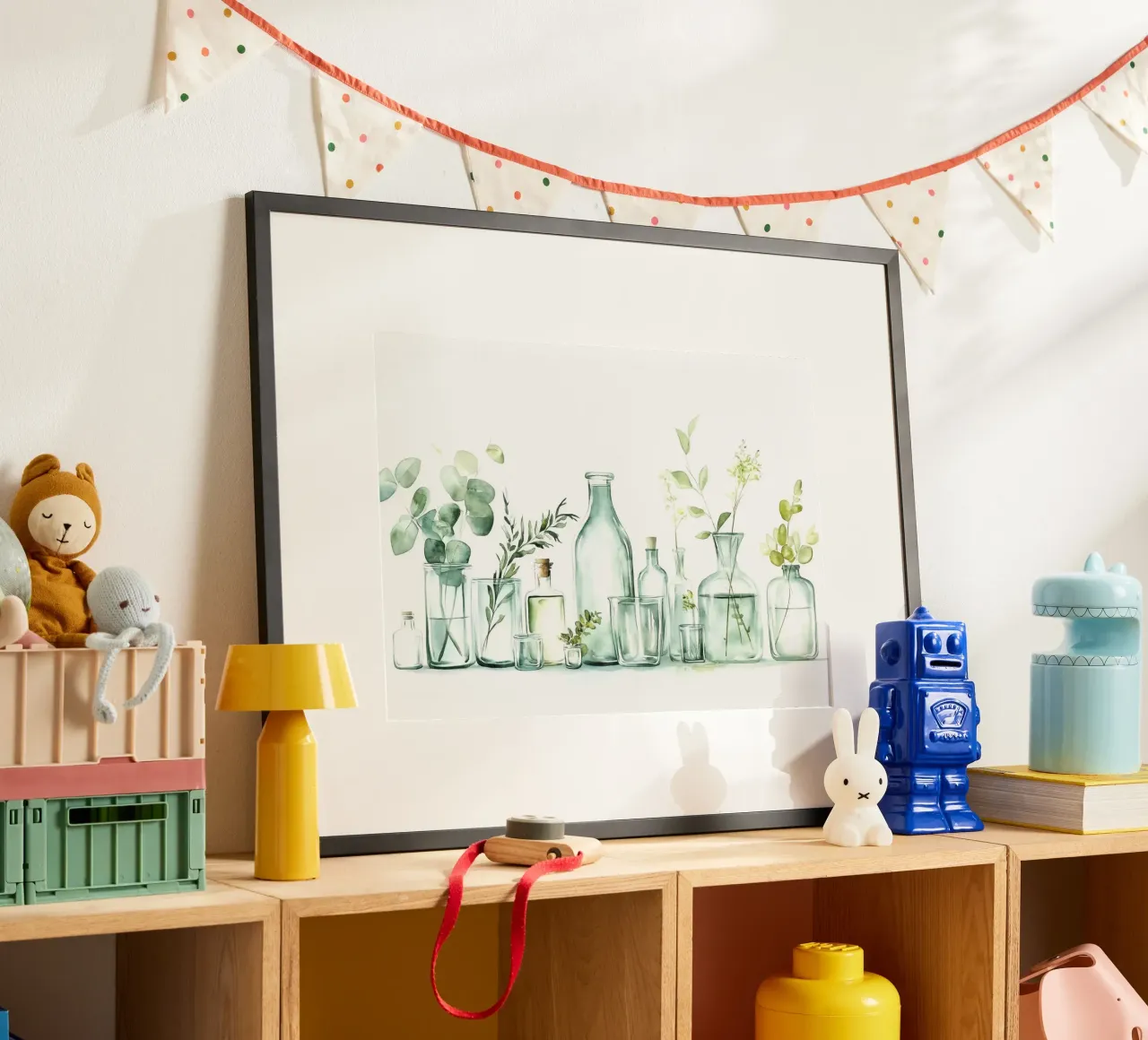 glass bottles poster with aluminum frame by Kevin Walters