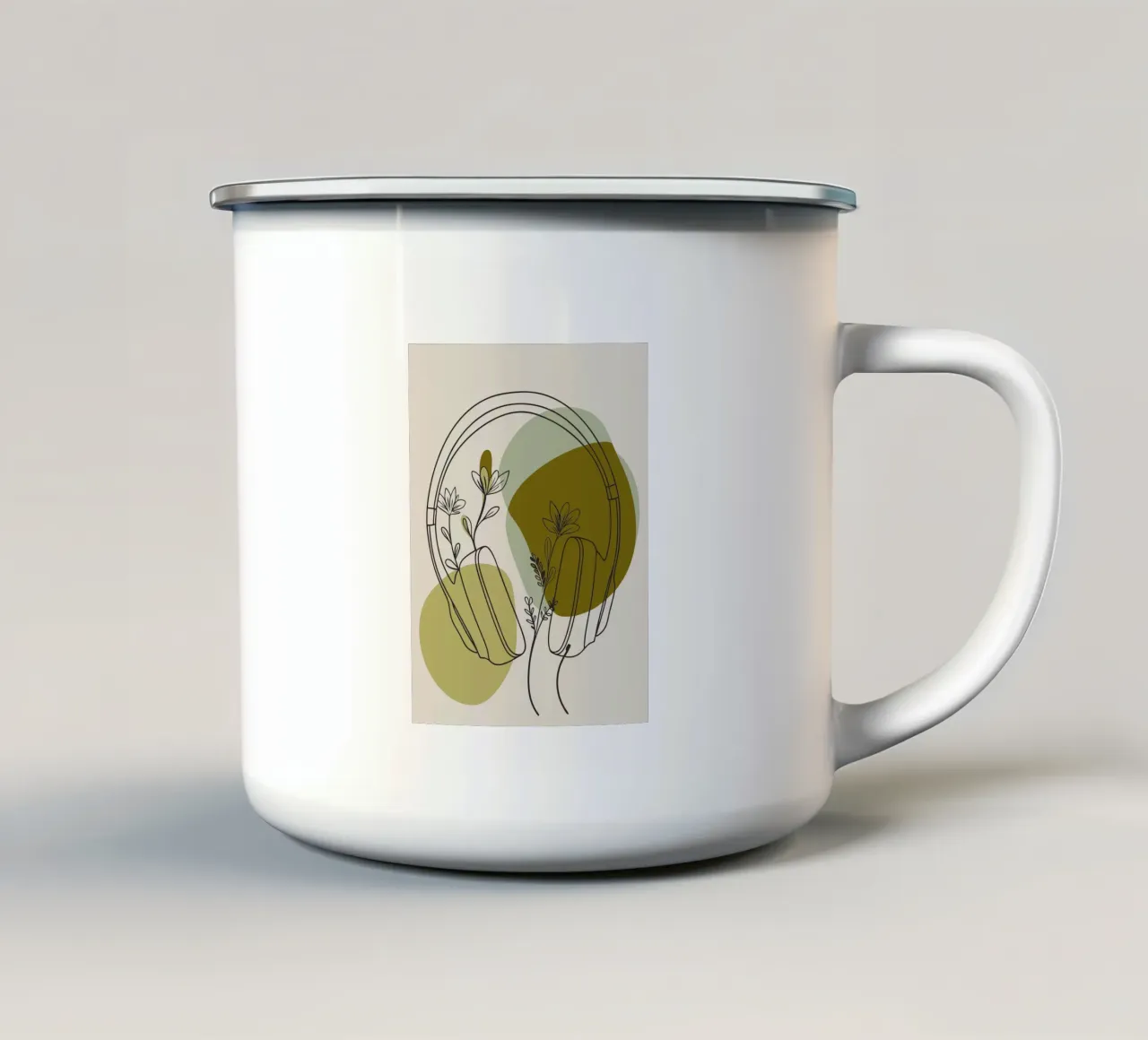 Cuffie minimaliste tazza in smalto da RELAXING TOUCH