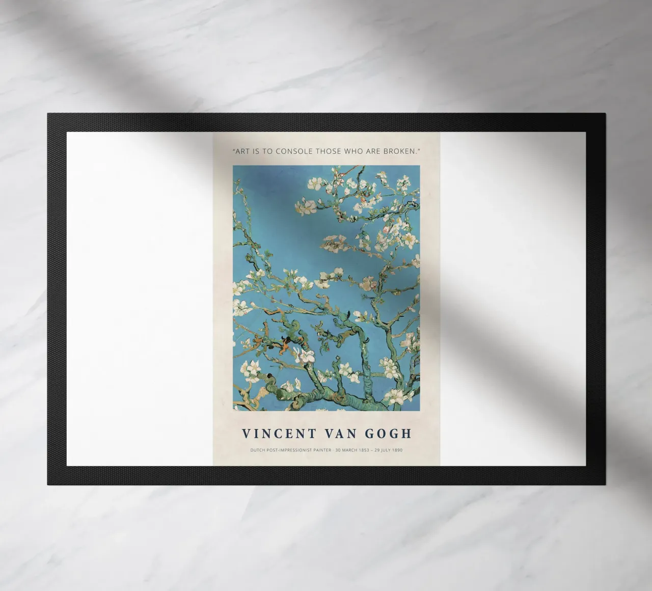Art Is To Console Those Who Are Broken deurmat van Melanie Tintilier