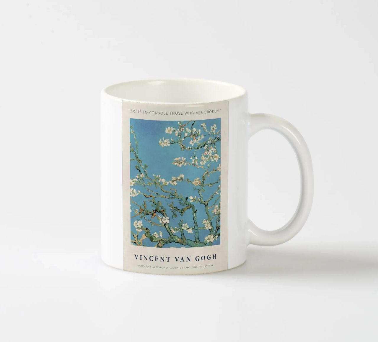 Art Is To Console Those Who Are Broken tazza in ceramica da Melanie Tintilier