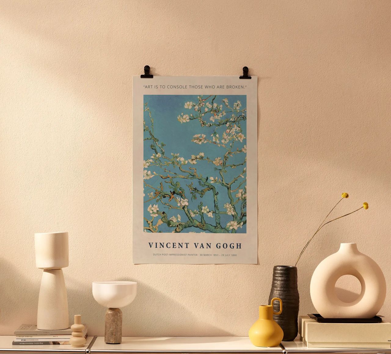 Art Is To Console Those Who Are Broken Poster von Melanie Tintilier