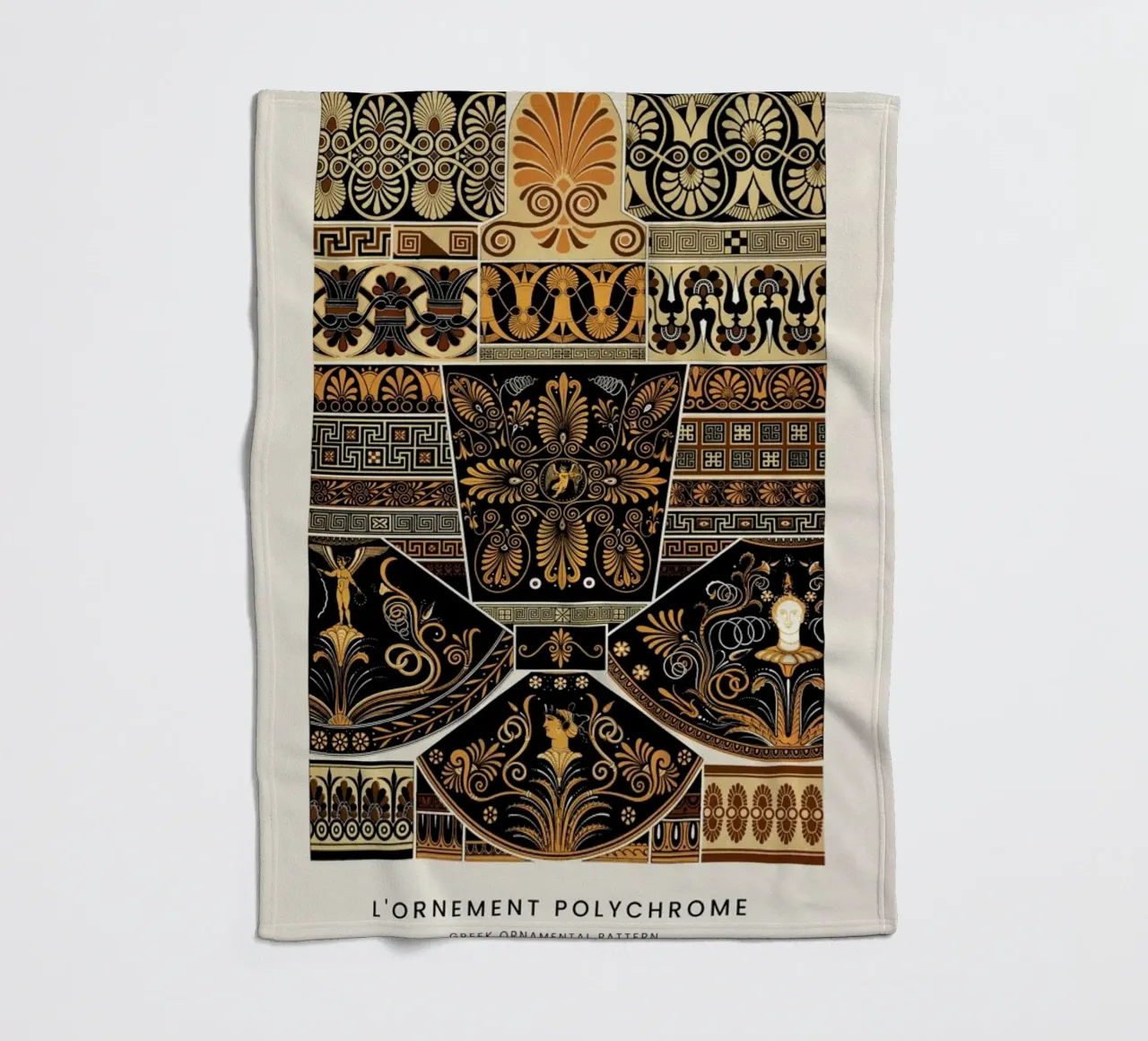 Racinet -  Greek Ornamental Pattern coperta in pile da Vintage by JUNIQE