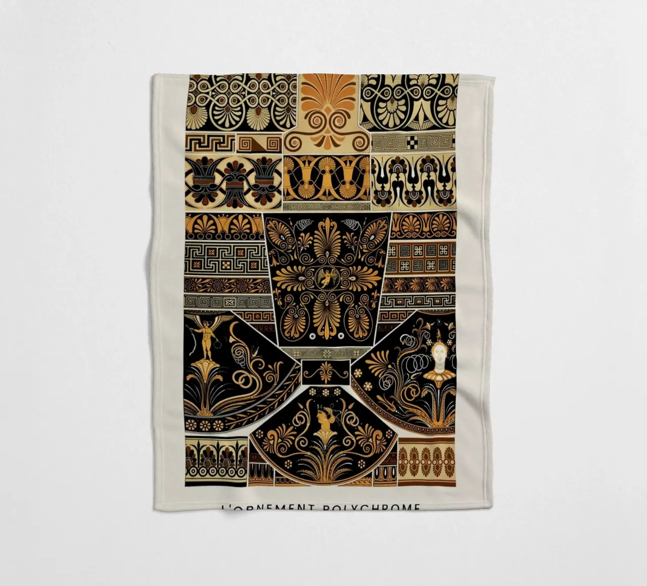 Racinet -  Greek Ornamental Pattern coperta in pile da Vintage by JUNIQE