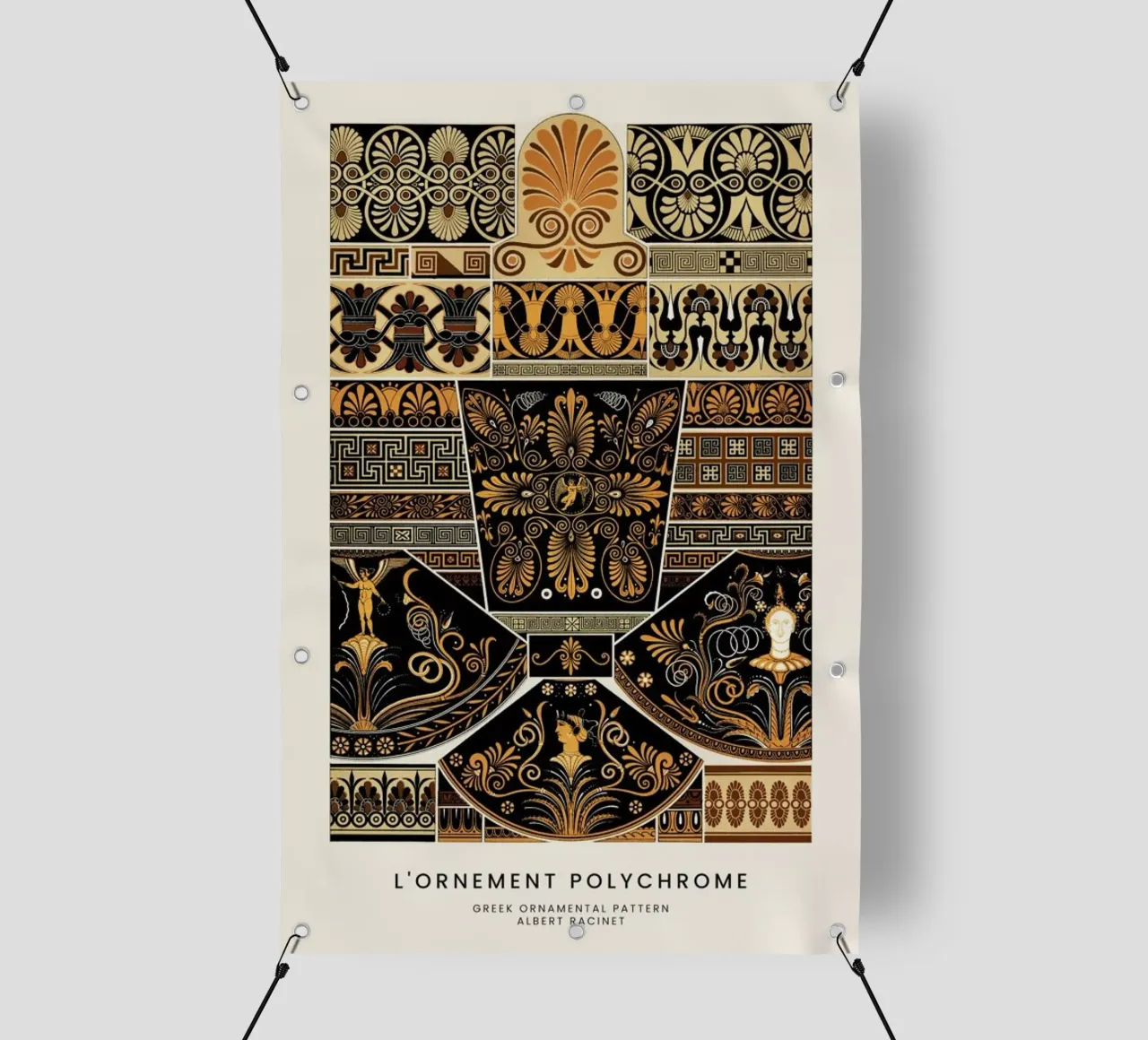 Racinet -  Greek Ornamental Pattern telo in pvc da Vintage by JUNIQE
