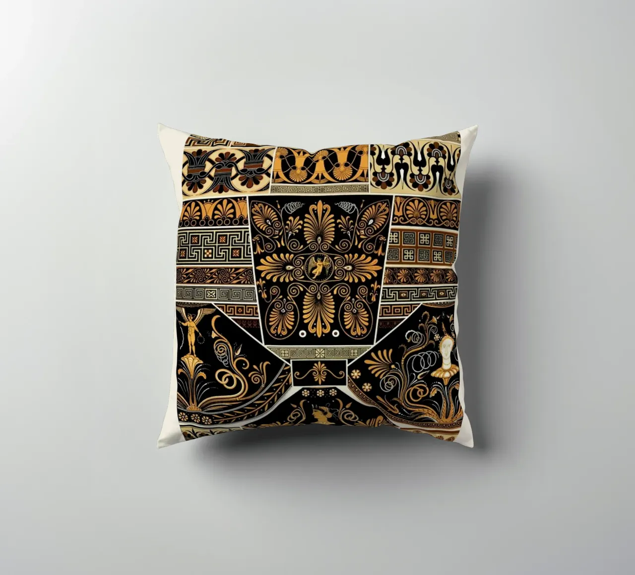 Racinet -  Greek Ornamental Pattern cuscino da Vintage by JUNIQE