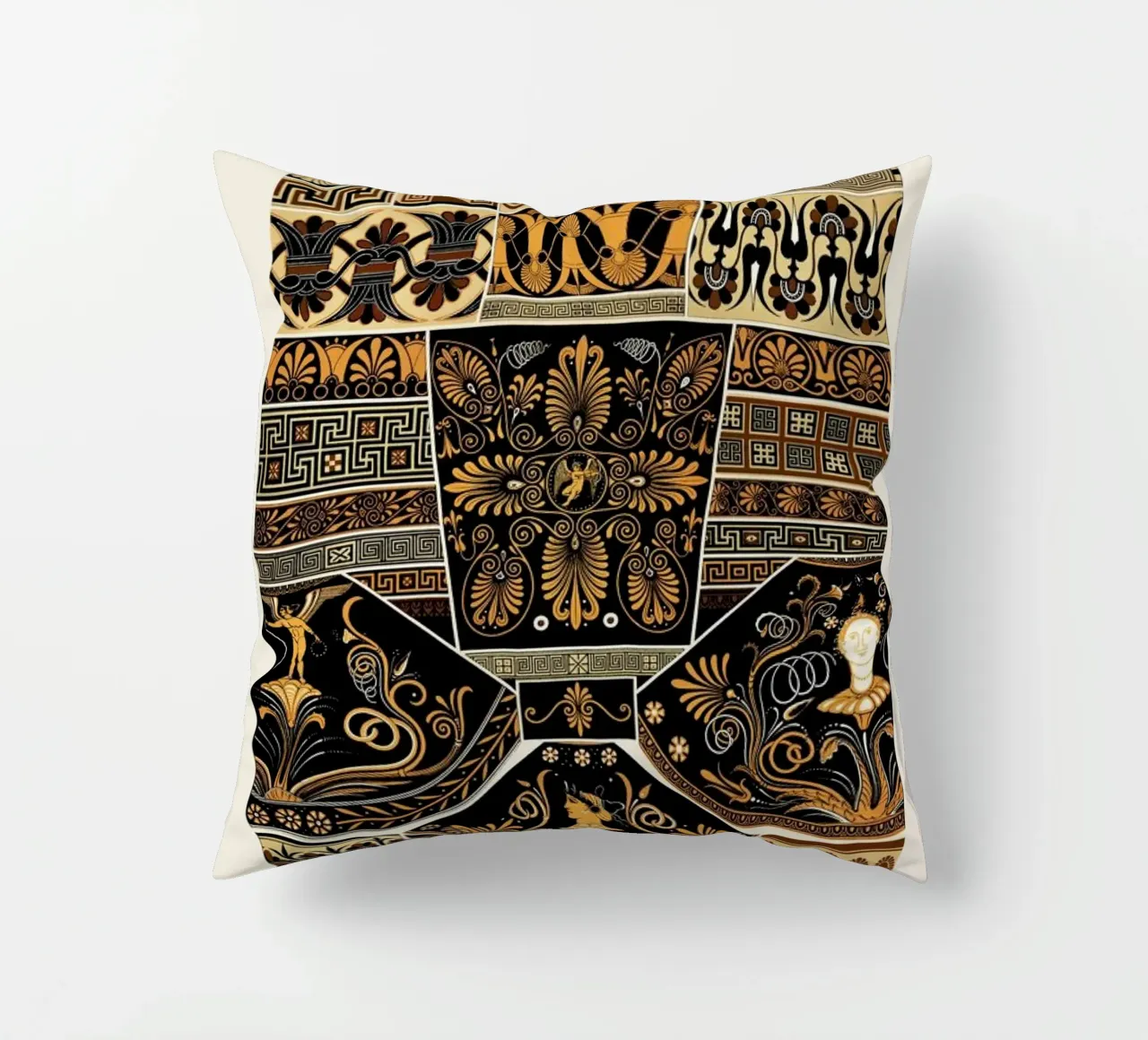 Racinet -  Greek Ornamental Pattern cuscino da Vintage by JUNIQE