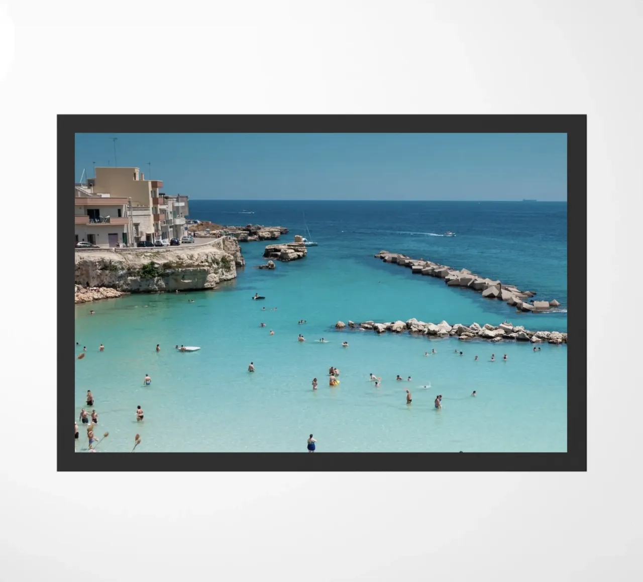 Italienischer Strand, Italien Poster, Sommer Druck, Reise Poster Fußmatte von TheTravelClub