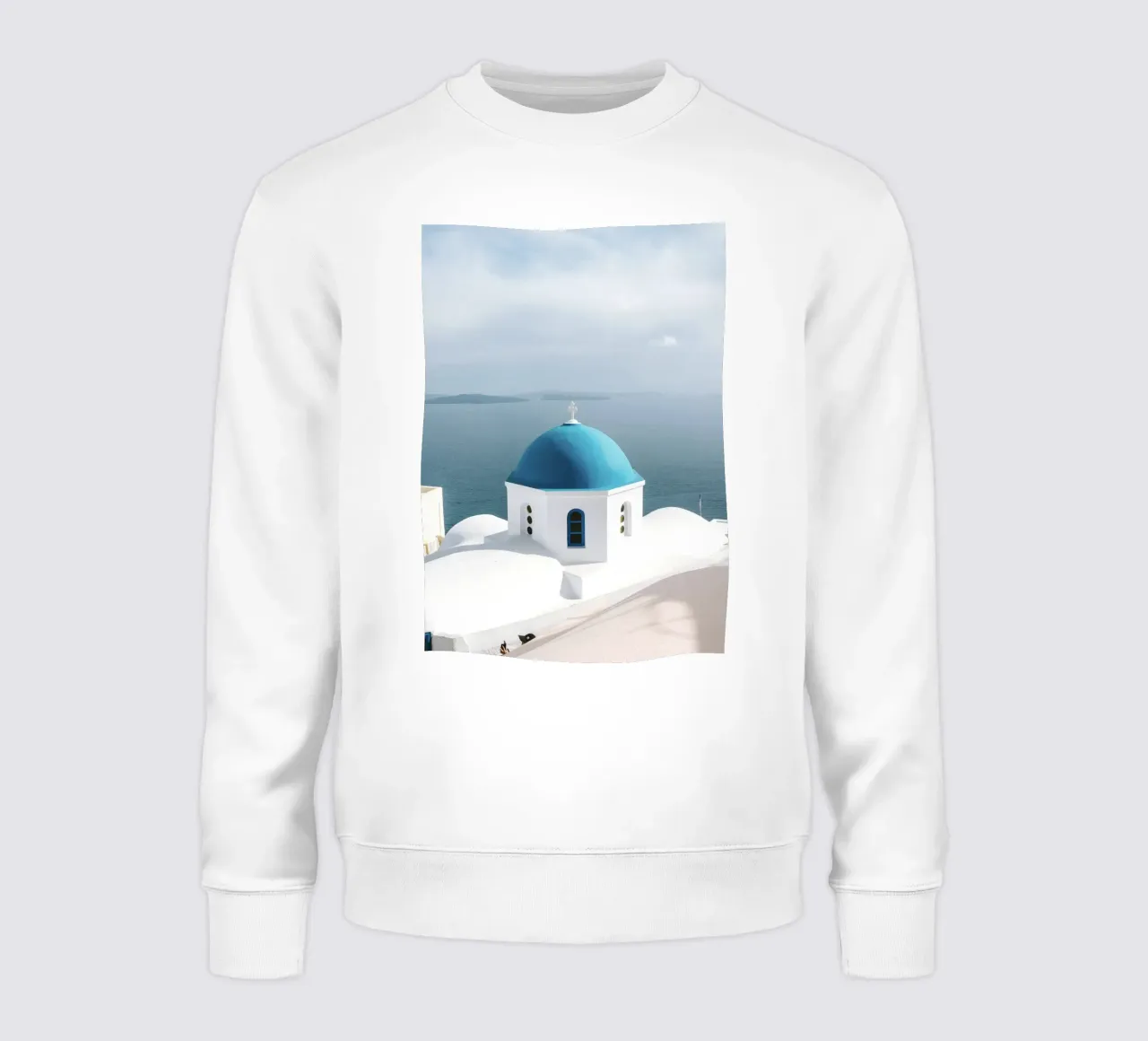 Santorini Griechenland, Reisedruck, Griechische Inseln, Sommerdruck Sweatshirt von TheTravelClub