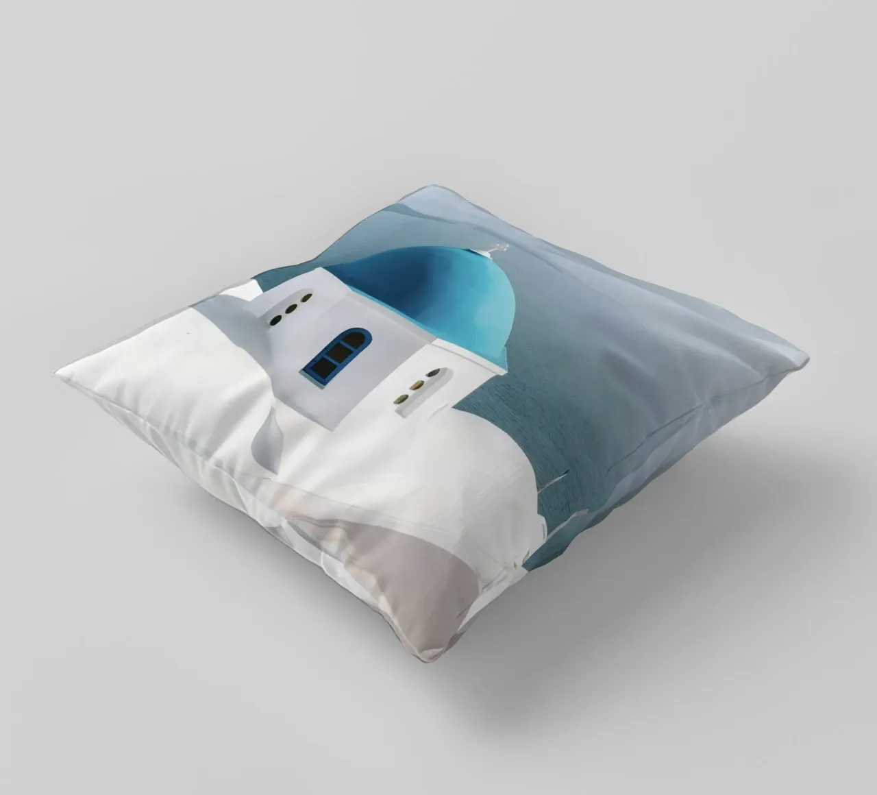 Santorini Greece, Travel Print, Greek Islands, Summer Print decorative cushion by TheTravelClub
