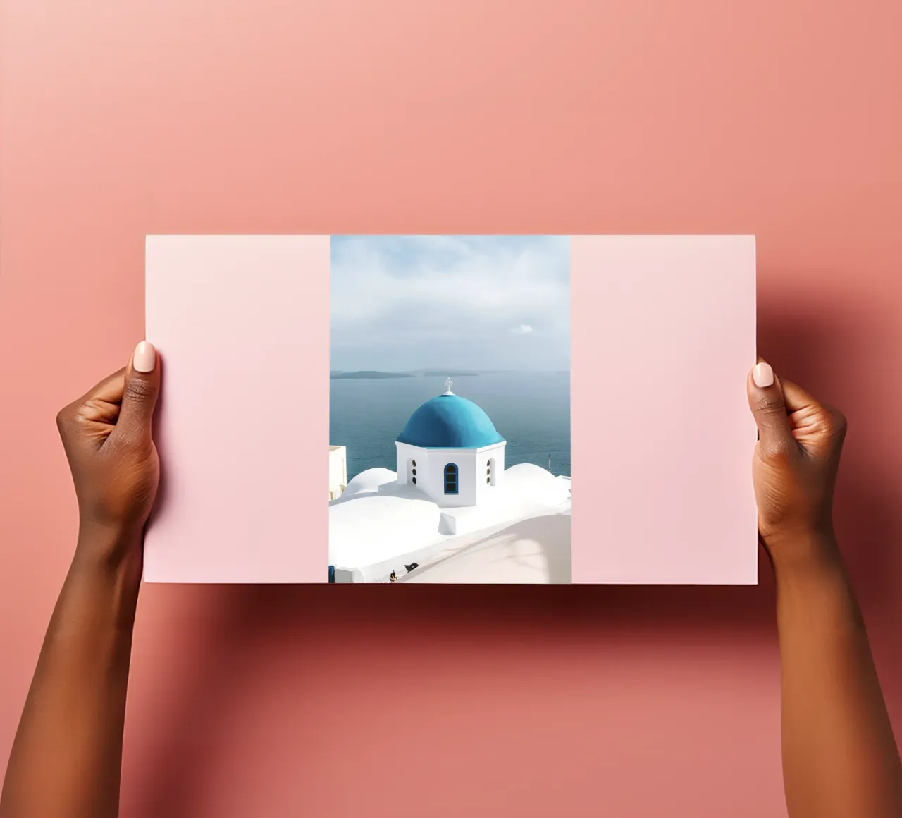 Santorini Griechenland, Reisedruck, Griechische Inseln, Sommerdruck Stickerbogen von TheTravelClub