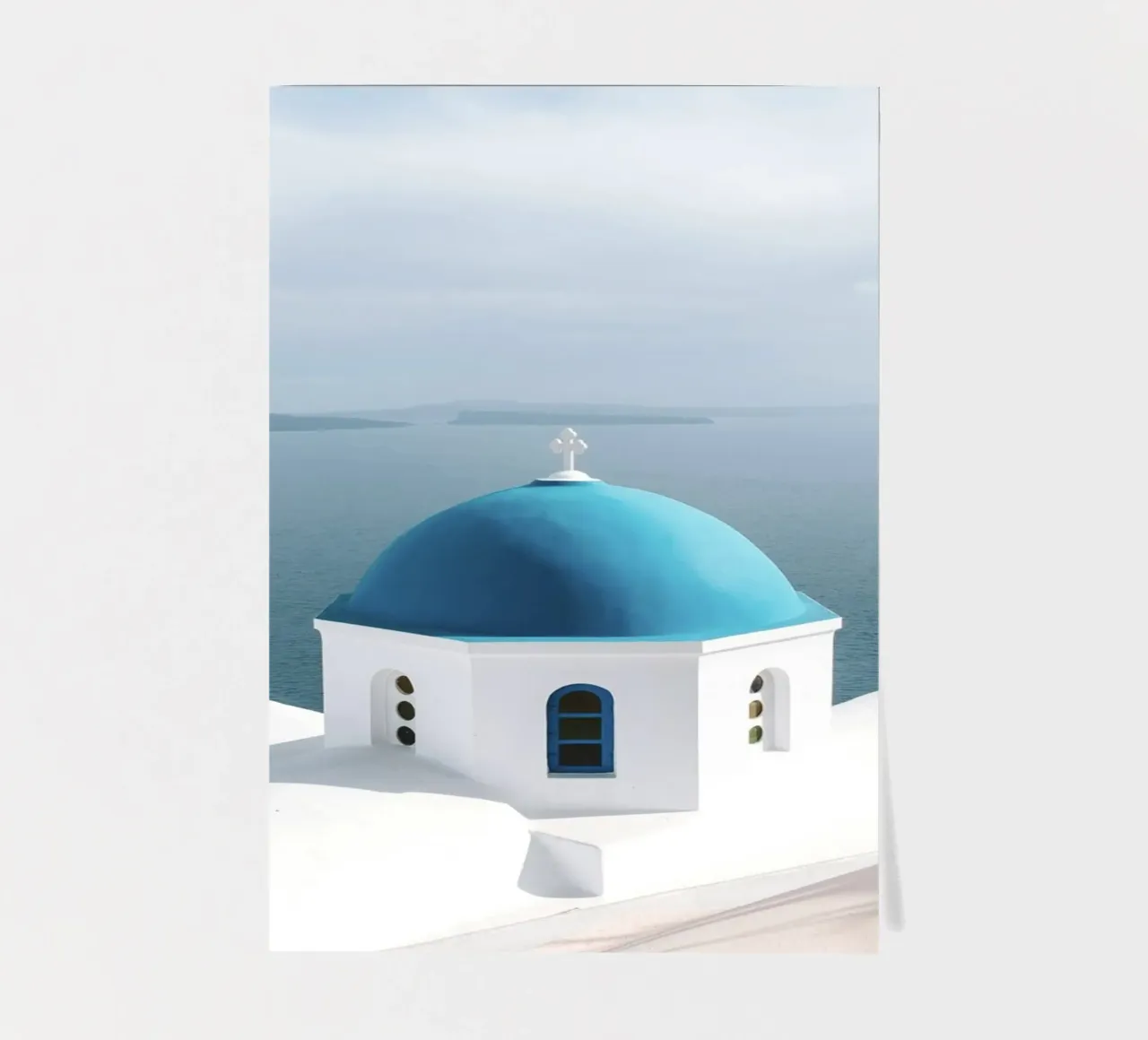 Santorini Griechenland, Reisedruck, Griechische Inseln, Sommerdruck Stickerbogen von TheTravelClub