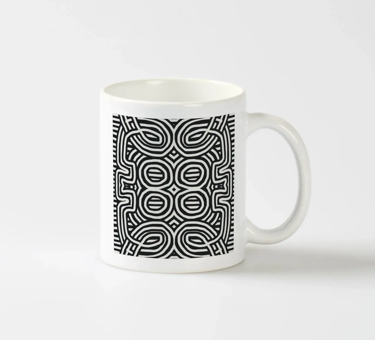 Totem a strisce nere tazza in ceramica da Little Dean