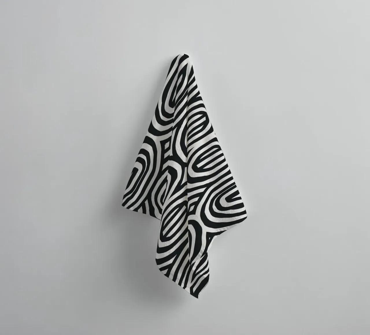 Black stripe totem towel by Little Dean