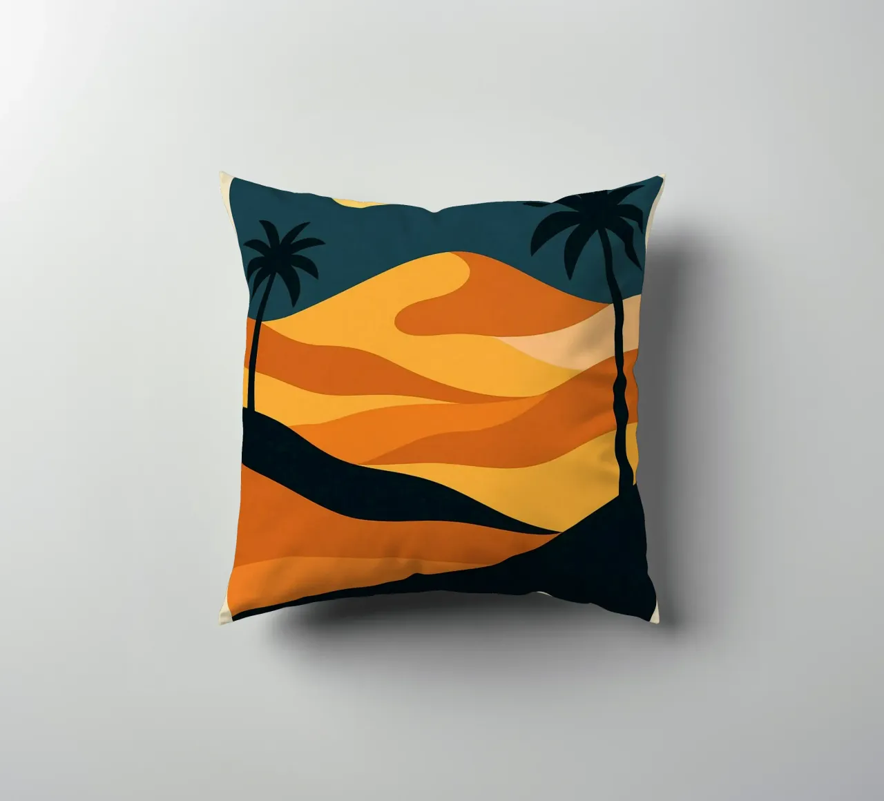 Sahara - The vibrant call of the dunes and the sun decorative cushion by JETLAG | affiches voyage