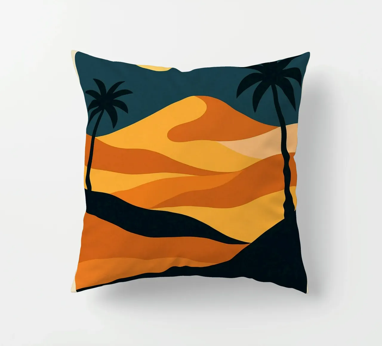 Sahara - The vibrant call of the dunes and the sun decorative cushion by JETLAG | affiches voyage