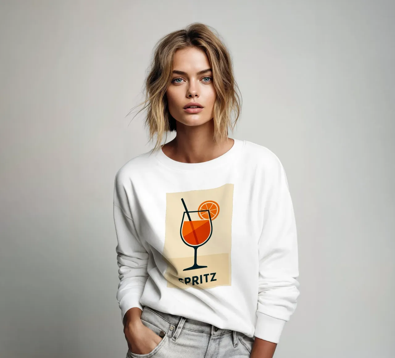 Spritz - A graphic and stylish version of the iconic aperitif sweatshirt by JETLAG | affiches voyage