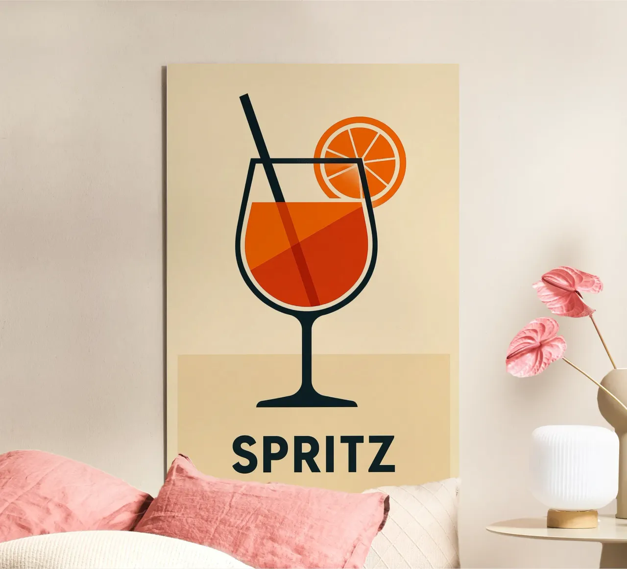 Spritz - A graphic and stylish version of the iconic aperitif alu-dibond by JETLAG | affiches voyage