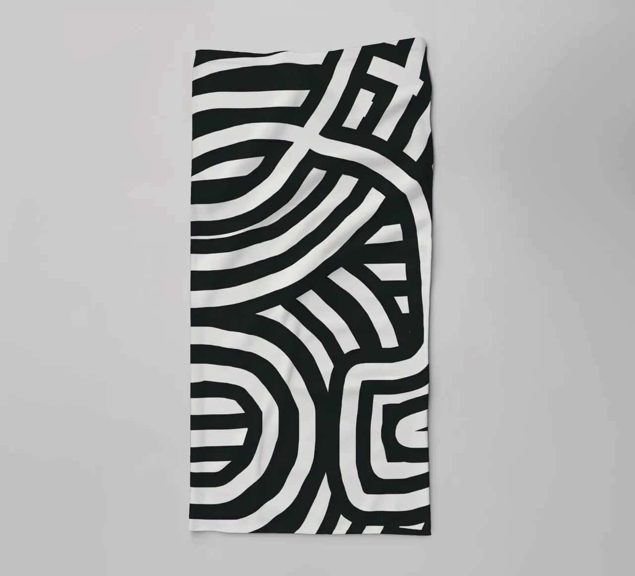 Totem a strisce nere 02 asciugamano da bagno da Little Dean