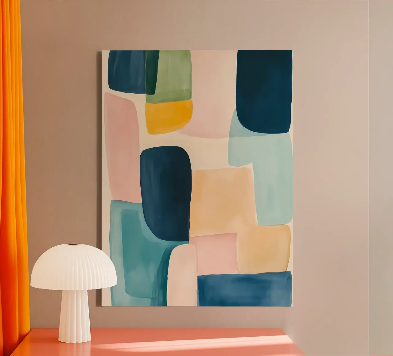 Abstract shapes canvas by IamHomeStudio