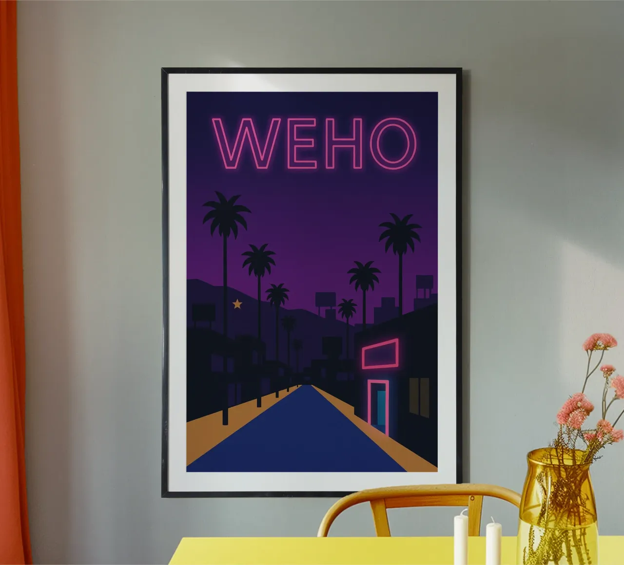 Immergersi nell'anima elettrica di West Hollywood poster da JETLAG | affiches voyage