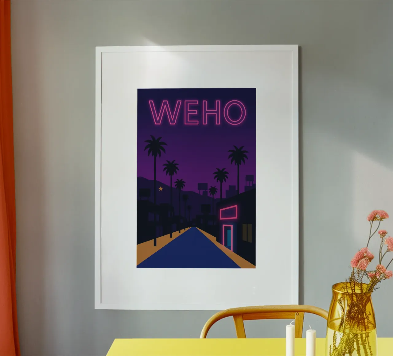 Immergersi nell'anima elettrica di West Hollywood poster da JETLAG | affiches voyage