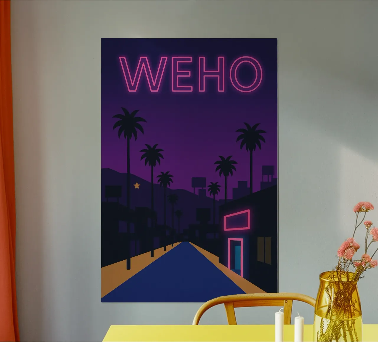 Immergersi nell'anima elettrica di West Hollywood poster da JETLAG | affiches voyage