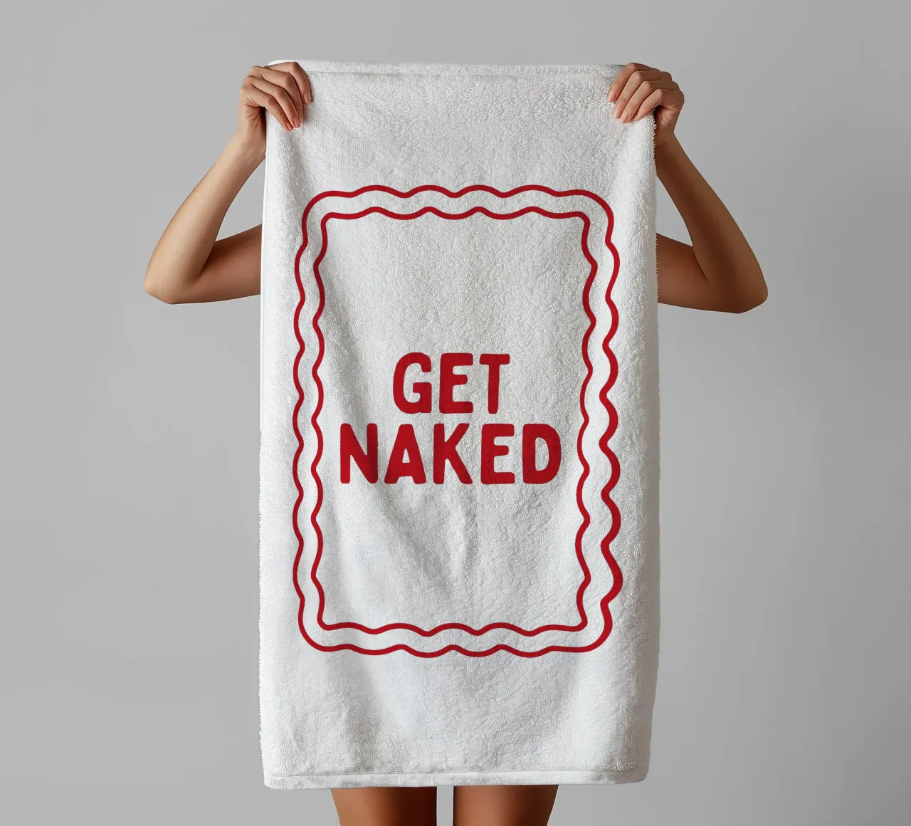 Get Naked asciugamano da bagno da Attaboy Dsgn