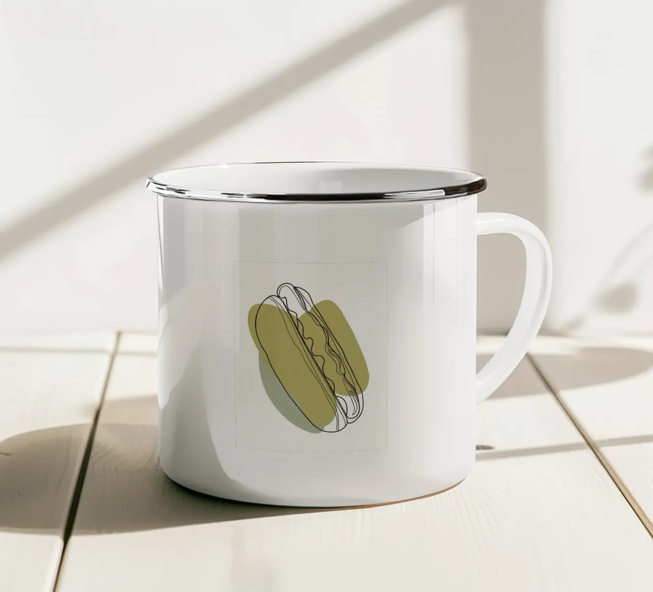 hot dog tazza in smalto da RELAXING TOUCH