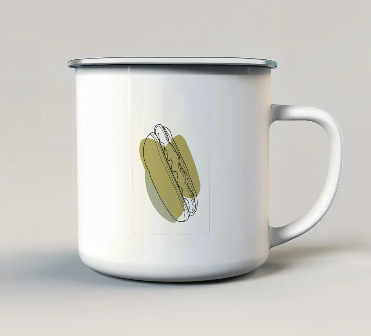 hot dog tazza in smalto da RELAXING TOUCH