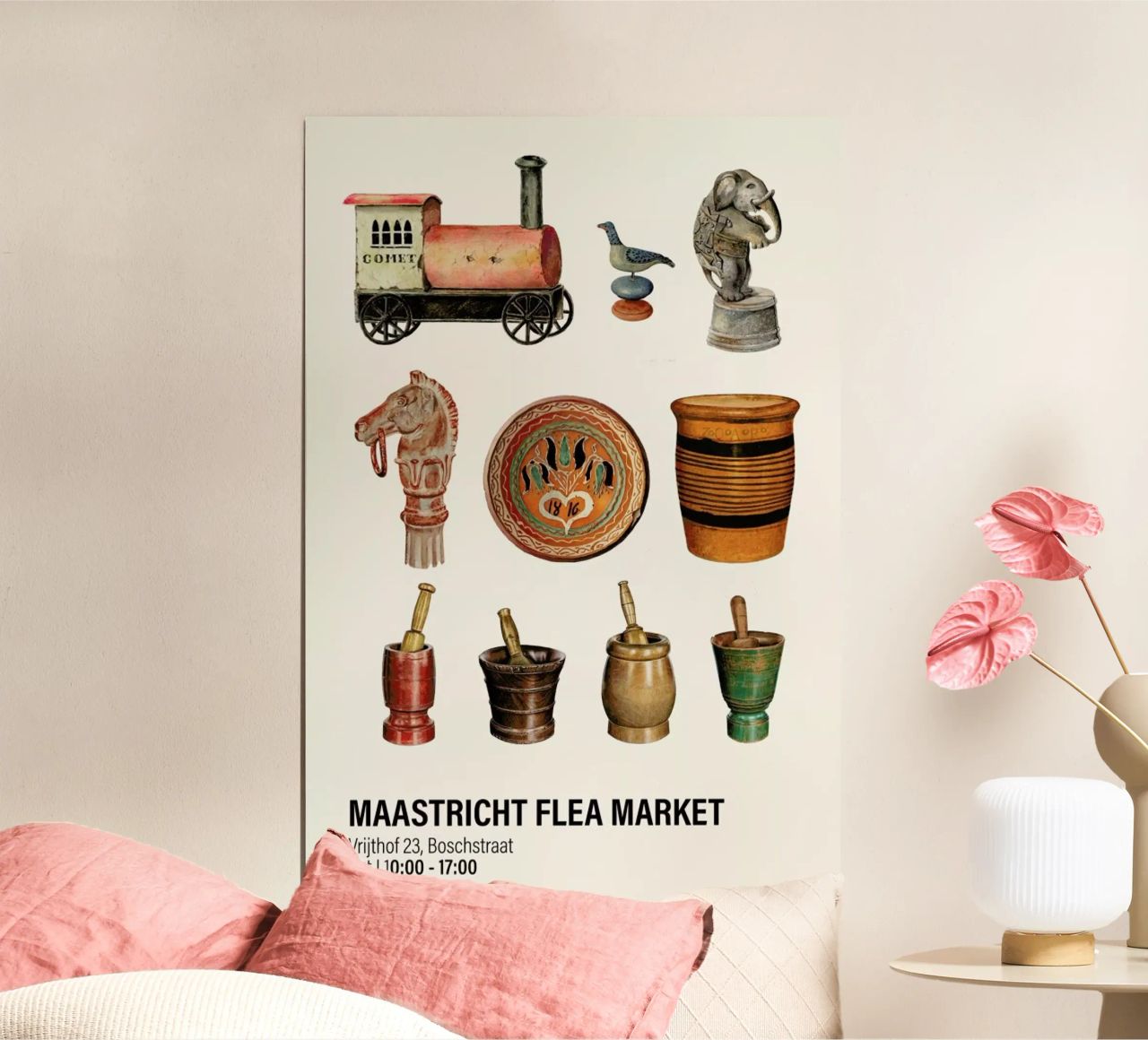 Maastricht Flea Market II Poster von Vintage by JUNIQE