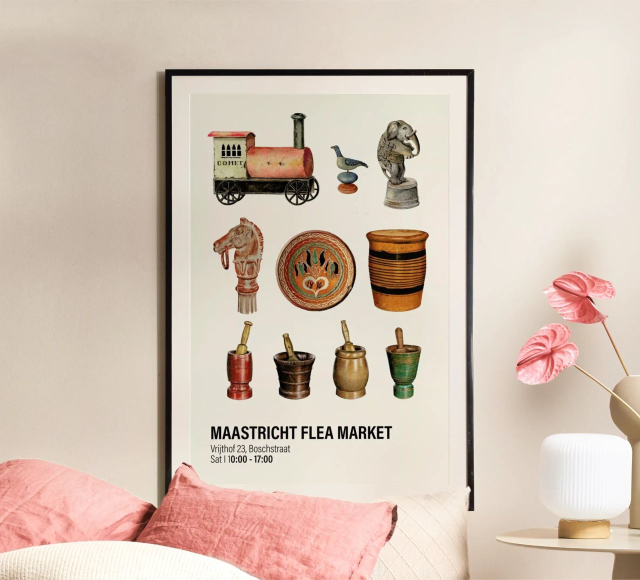 Maastricht Flea Market II Poster von Vintage by JUNIQE