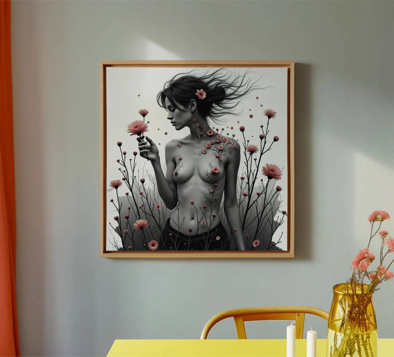 È sbocciata comunque tela con Cornice a cassetta da Dustlight Atelier