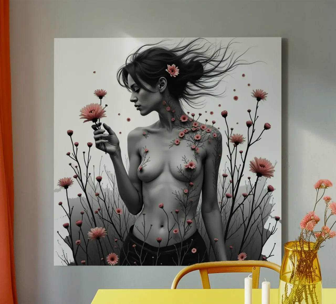 È sbocciata comunque tela con Cornice a cassetta da Dustlight Atelier