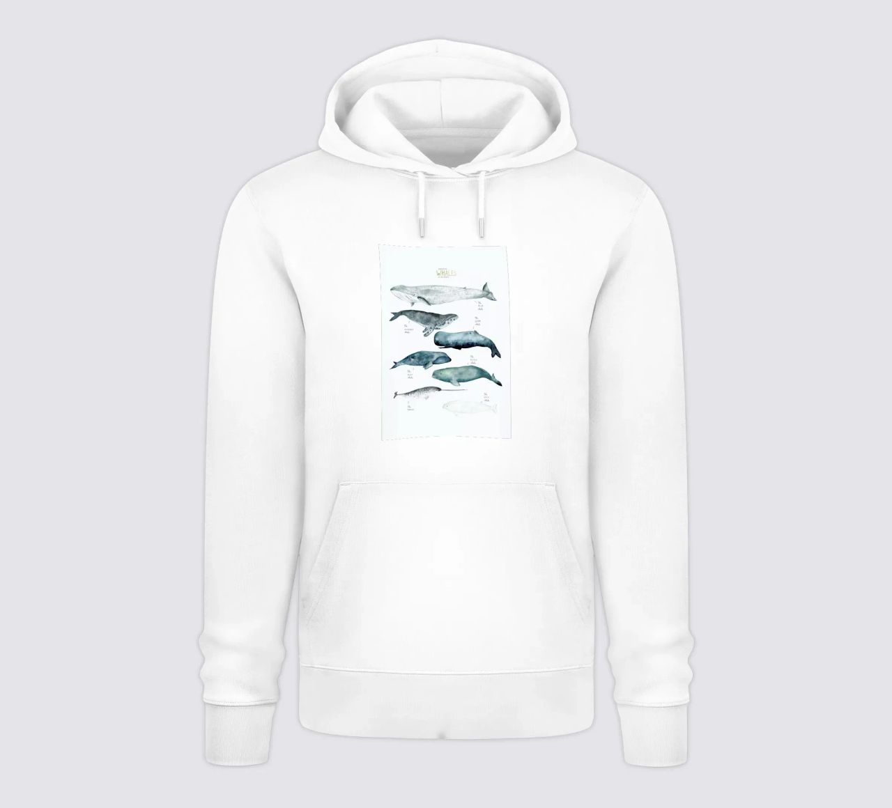 Whale Types felpa con cappuccio da Isabelle Vandeplassche
